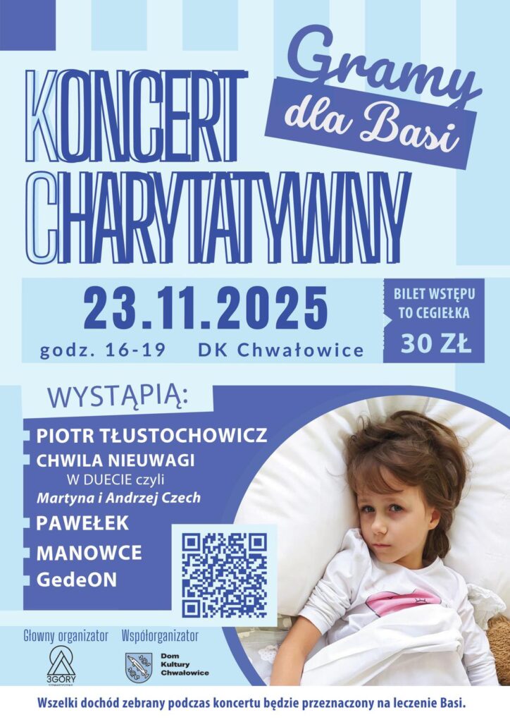 Plakat koncertu Gramy dla Basi